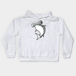 Hammerhead Shark Cartoon Emoticon Kids Hoodie